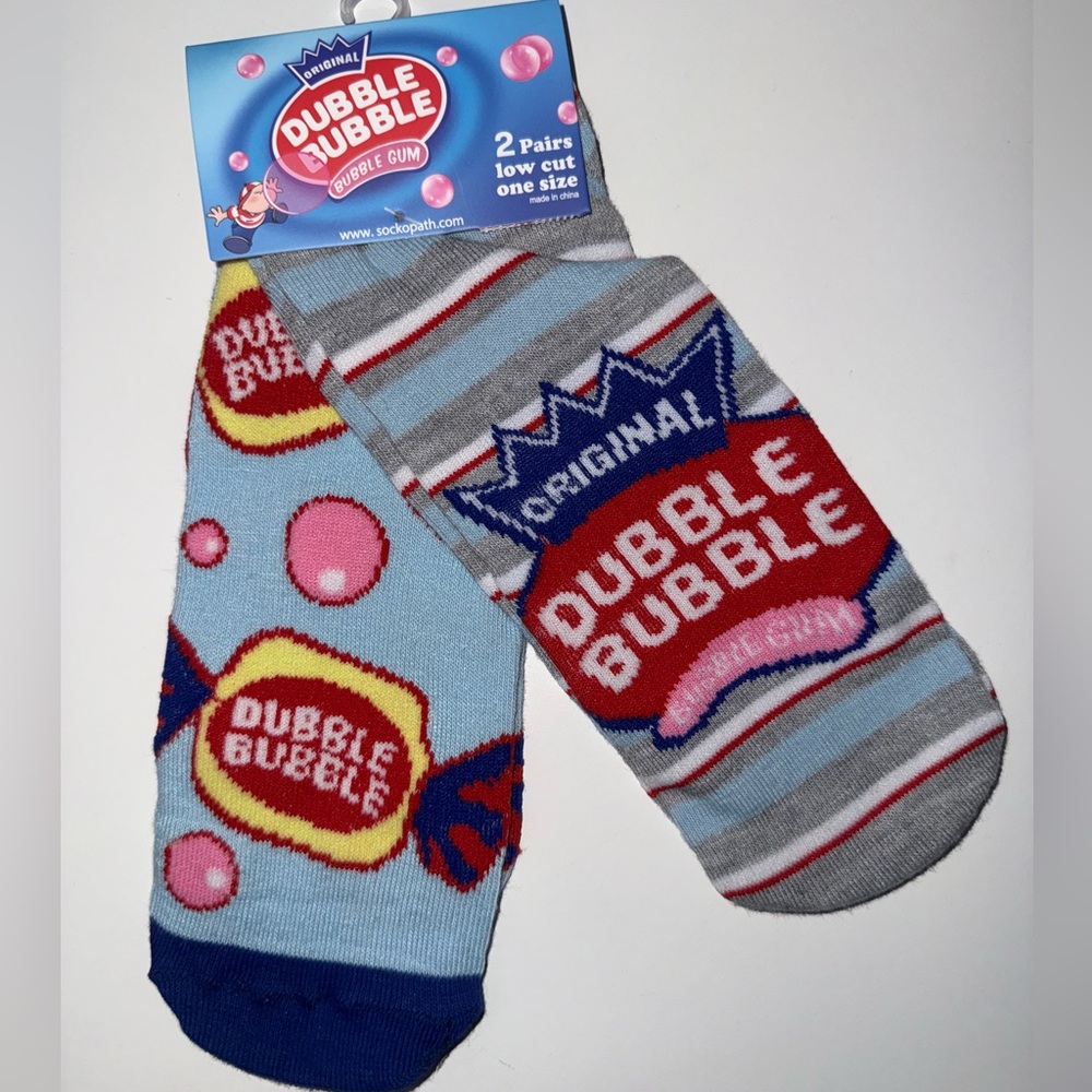 NWT Dubble Bubble Novelty Ankle Socks 2 Pairs